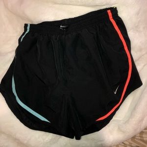 Nike Black with Neon Dri-Fit Running shorts